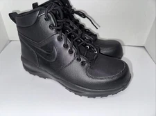 Nike Manoa LTR Boots Shoes Black Leather Big Kids Size Size 7Y BQ5372-001