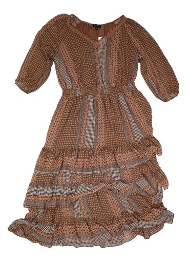knee length dresses for ladies JS Jessica Simpson Sosa Tiered Dress in Shell-Calia Paisley