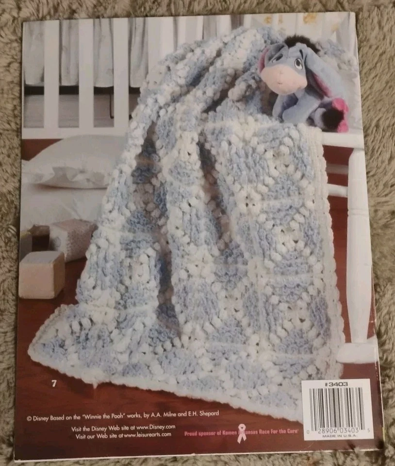 Disney Home Cuddly Pooh Crochet Afghans Pamphlet With 9 Patterns - Image 2 of 4