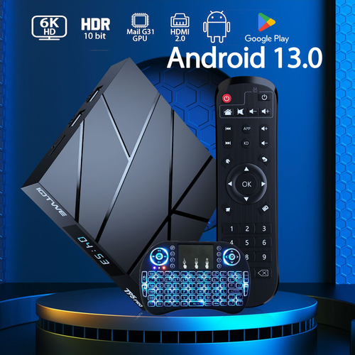 Smart TV BOX Android 13 5G WIFI 4+32GB 4K HD Quad Core Lettore multimediale HDMI ITA Nuovo - Foto 51 di 51