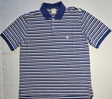 Mens Brooks Brothers Short Sleeve Striped Performance Polo Shirt Large