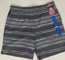 SPEEDO Mens Tech Volley Swimsuit LARGE Comfort Liner GRAY/BLUE Swim Trunks Short
