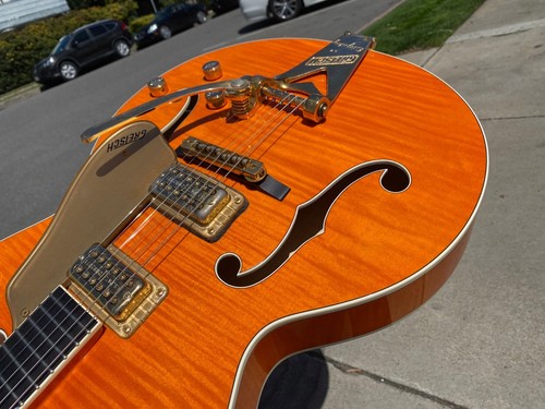 1998 Gretsch G6120TM Maple Orange w/Bigsby Fred Gretsch Built w/ COA and Case - Picture 9 of 22