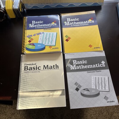 Abeka 7th Grade Basic Math Teachers Book Set + Bonus WRITTEN IN Quiz/Test Book