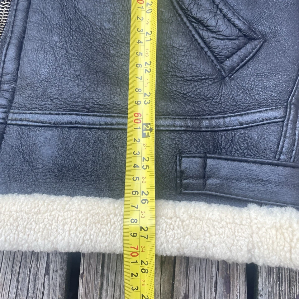 Vintage USAF HEAVY leather  G-8 Type flyer hooded Shearling aviator Coat  Large - Image 4 of 4