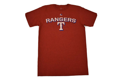 Majestic MLB Mens Texas Rangers Baseball Triple Peak Shirt New S, M
