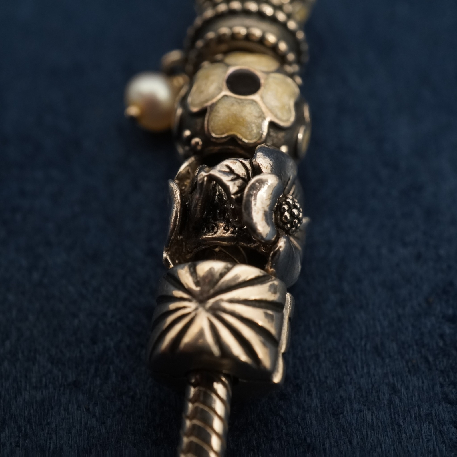 Pandora Solid Sterling Silver Multi-Charm Snake B… - image 4