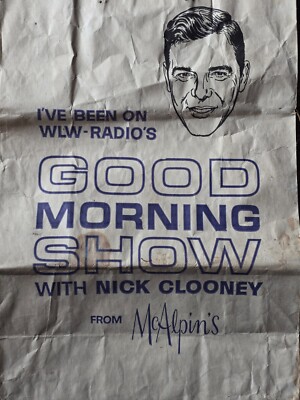 WLW Radio Good Morning Show with Nick Clooney. McAlpin's shopping bag