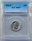 1952-S SILVER ROOSEVELT DIME - ICG MS67 - FREE SHIPPING! — photo 1