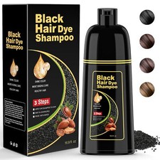 Shampoo Para Cubrir Canas Cabello negro Hierbas Naturales Brillo Y Crecimi