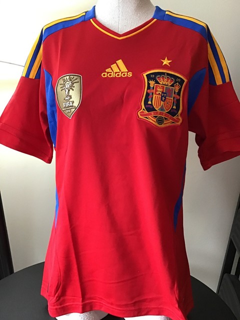 adidas Spain Official 2010 Soccer Jersey Campeones Del Mundo Youth Large RFCF OG for sale online 