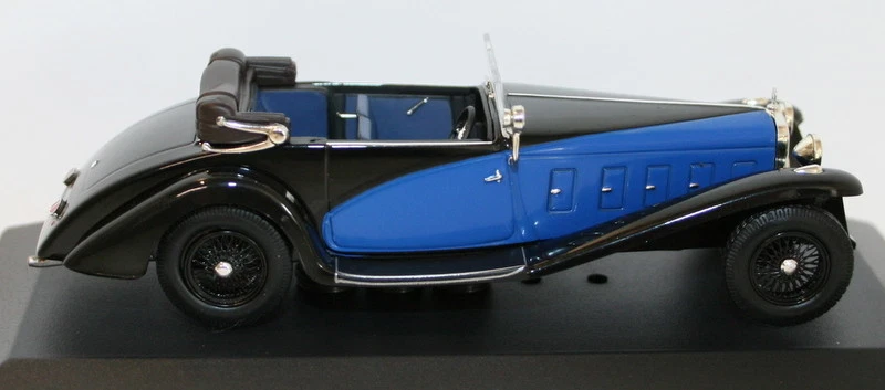 Ixo 1/43 Scale - MUS046 - Delage D8SS Fernandez Darrin 1932 - Blue / Black - Image 3 of 4