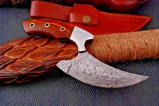 Fixed BLADE Knife Damascus Steel Full Tang skinning Hunting chef chopper boning