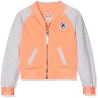 Converse Girl's Raglan Varsity Jacket Tracksuit Orange (sunset Glow) 4-5 Years Converse Girl's Raglan Varsity Jacket Tracksuit Orange (sunset Glow) 4-5 Years