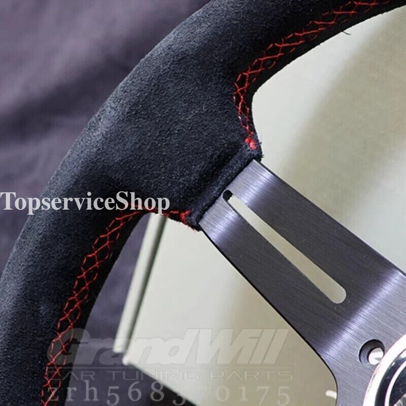 NARDI 330mm 13' Suede Leather Mid-deep55mm 2' Red Stitching NARDI 330mm 13' Suede Leather Mid-deep55mm 2' Red Stitching