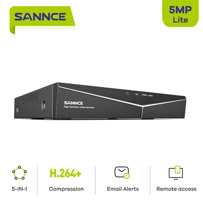 SANNCE 5IN1 8CH 5MP Lite DVR CCTV Video Recorder HDMI for Security Camera System