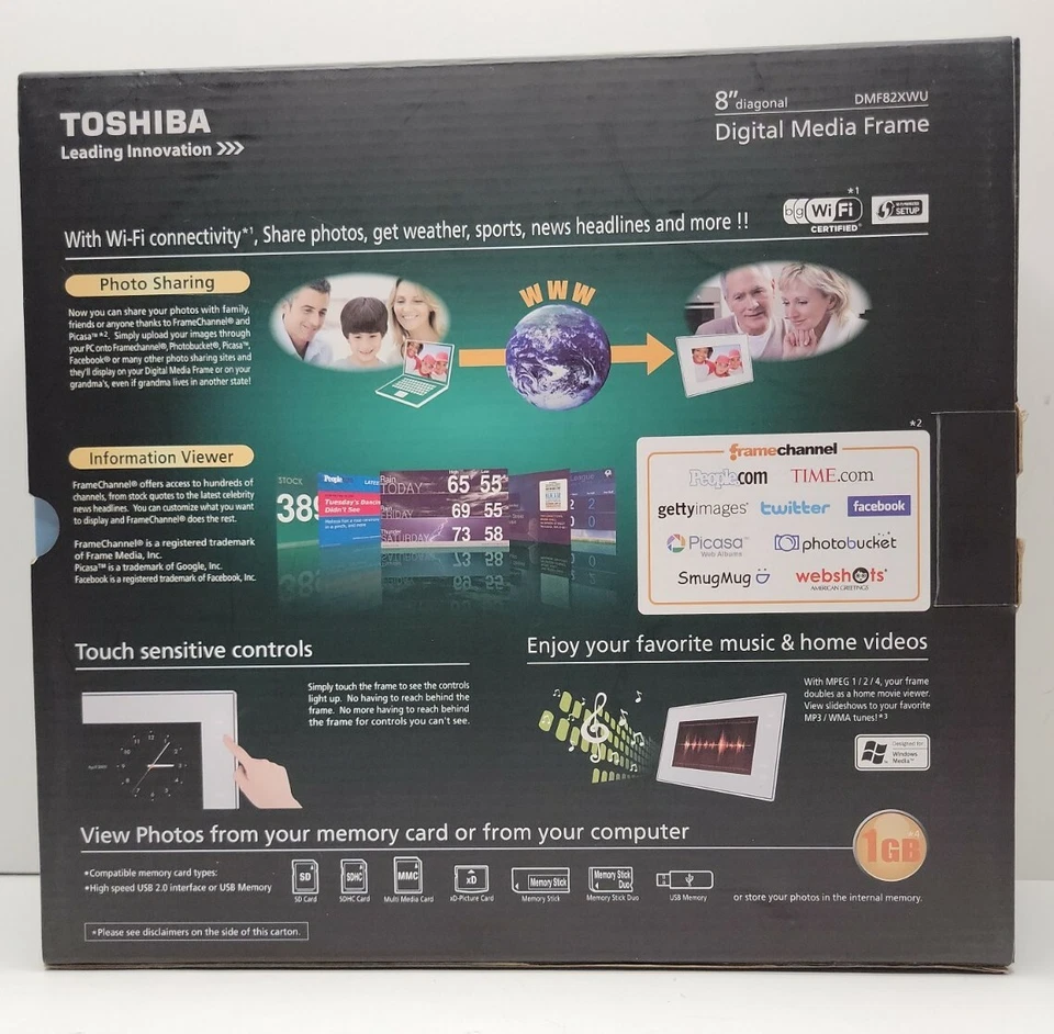 Toshiba DMF82XWU 8" Digital Media Frame. - Image 2 of 4