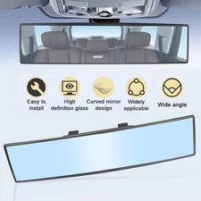 Universal Inner Interior 12 Inch Ultra-wide Angle Rear View Mirror Anti-glare
