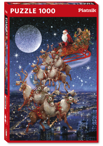 Piatnik 5497 Giordano Studios Weihnachtsschlitten 1000 Teile Puzzle - Bild 1 von 1