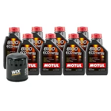 8L Motul 8100 ECO-NERGY 5W30 Wix Filter Motor Oil Change Kit For W4500 W3500 V8