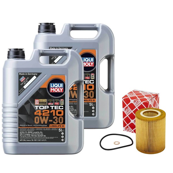 MotoröL Set Top Tec 4210 0W-30 10 Liter + ÖLfilter FüR BMW 7Er 740D E38 E65 E66-image