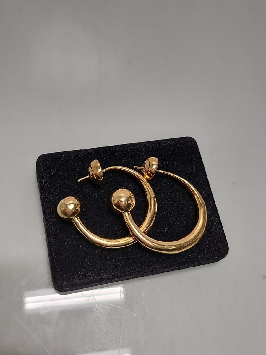 ピアス PATOU Logo hoop earrings Patou Gold Tone Hoop Earrings - N2-3 | eBay