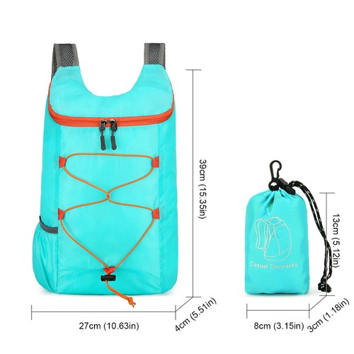 10L faltbarer tragbarer Rucksack, ultraleicht, spritzwassergeschützt, Outdoor-Re - Bild 10 von 10