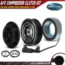 Ac Compressor Clutch Kit With 6 Grooves For Mini Cooper 2002 2003-2008 L4 1.6l