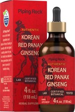 Korean Red Ginseng Liquid Extract  4 Fl Oz  Panax Root  by Piping Rock