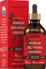 Korean Red Ginseng Liquid Extract | 4 Fl Oz | Panax Root | by Piping Rock