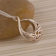 Sterling Silver Celtic Window to the Soul Pendant  KEITH JACK Jewelry Small Tear