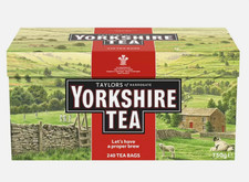 Yorkshire Tea 240 Bags Strong Black Original Blend by Taylors Rich Flavour 0.06 per strip