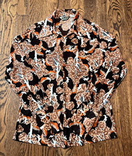 Vintage Triumph Of California Shirt Large Disco Dagger Collar Flared Cuff 70's