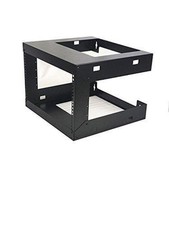 6U Wall Mount Open Frame 19 Inch Server Equipment Rack Threaded 18 Inch Depth...