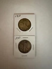Walking Liberty Silver Half Dollars 1918 & 1937