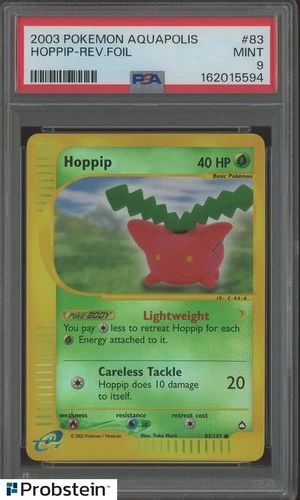 2003 Pokemon Aquapolis #83 Hoppip Reverse Foil PSA 9 MINT