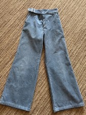 Vintage JCPenney Fashions Corduroy Blue Flare Bell Bottom Pants