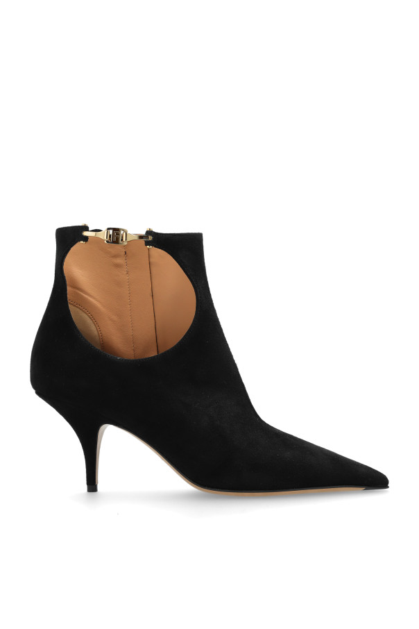 FERRAGAMO - Women - Heeled cutout ankle boots - Black 142690₽