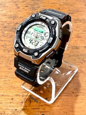 Casio Fishing Gear AQW-101 module 5056 Men's Wrist Watch World Time Moon Phase