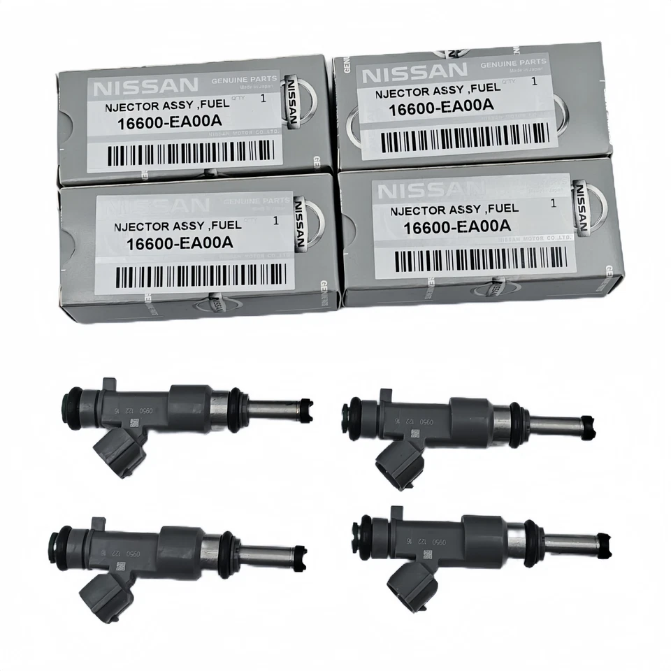 Juego de 4 inyectores de combustible 16600EA00A para Nissan Frontier 2,5 L-L4 2005-2019 OEM Foto 2 de 4