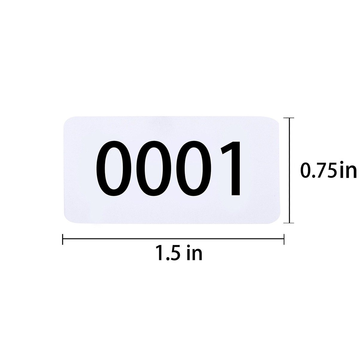 Inventory Labels 1000 Consecutive Number Stickers Product Claiming