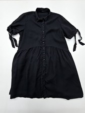 Reserved Women's Black Shirt Knee Length Dress Size L