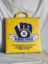 Vintage Milwaukee Brewers Stadium Cushion Get The Spirit Elan MasterCard Promo