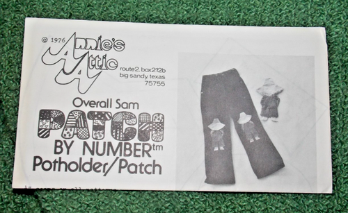 Annie's Attics Overall Sam Patch by Number Potholder Pattern 1976 | eBay