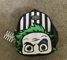 (NWT) Beetlejuice Women’s It’s Showtime Mini Black & White Backpack (10.5”)