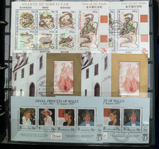 Gibraltar Collection mini sheets 2000s  to 3 ummint 3 CTO full gum 6 sheets