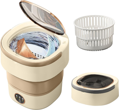 #ad Portable Washing Machine 20L —Small Foldable Washer with Spin Basket 3 Mode Dee $96.99