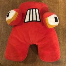 Alphabet Lore Plush  Red Letter A with Eyes  Mouth Stuffed Pillow 7"