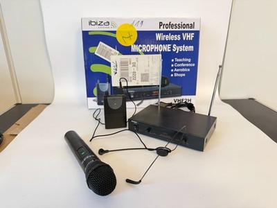 Ibiza - VHF2H - Drahtloses Mikrofonsystem mit 1 VHF-Handmikro, 1 VHF-Headset