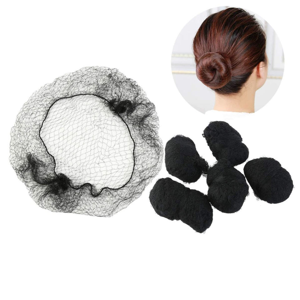 100pcs Hair Nets Invisible Elastic Edge Mesh Dress-up Accessories (Black) - Image 3 of 4